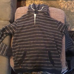 Blue striped hoodie